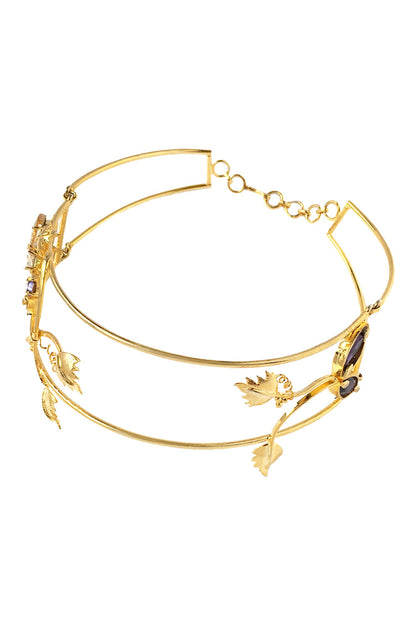 Dainty Vine Embellished Choker 