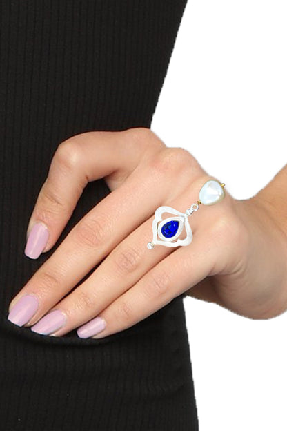 Clover Teardrop Embellished Ring 