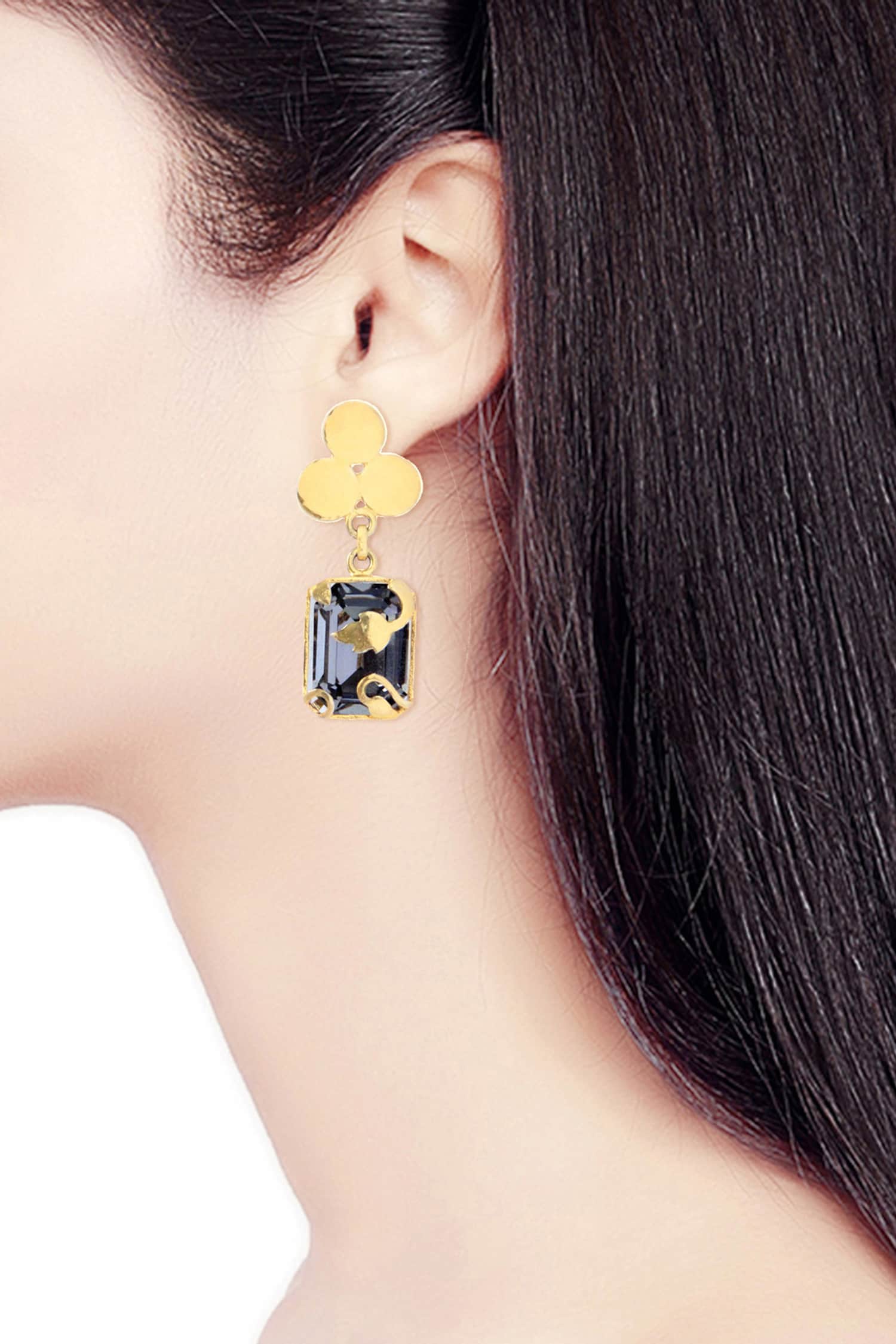 Quad Clover Bloom Embellished Earrings 