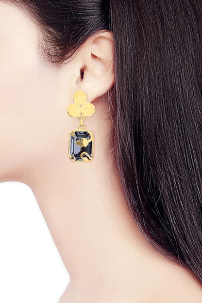 Quad Clover Bloom Embellished Earrings 