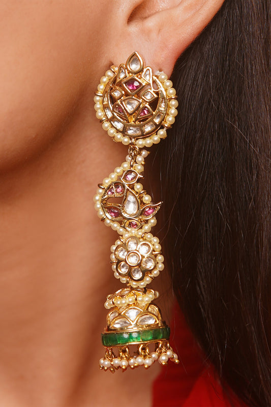 Kundan & Pearl Designer Earrings 