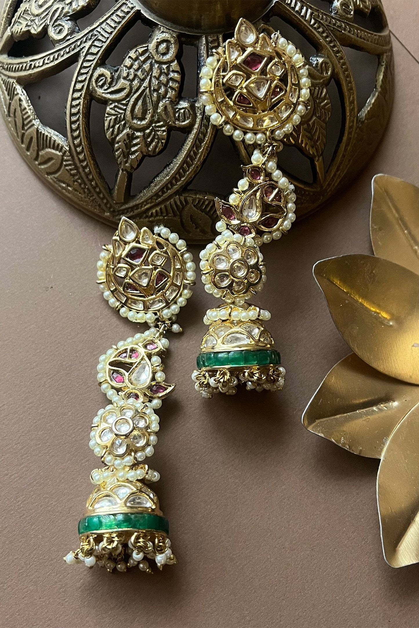 Kundan & Pearl Designer Earrings 