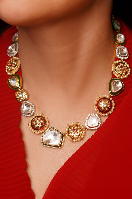 Geometric Cutwork Necklace 