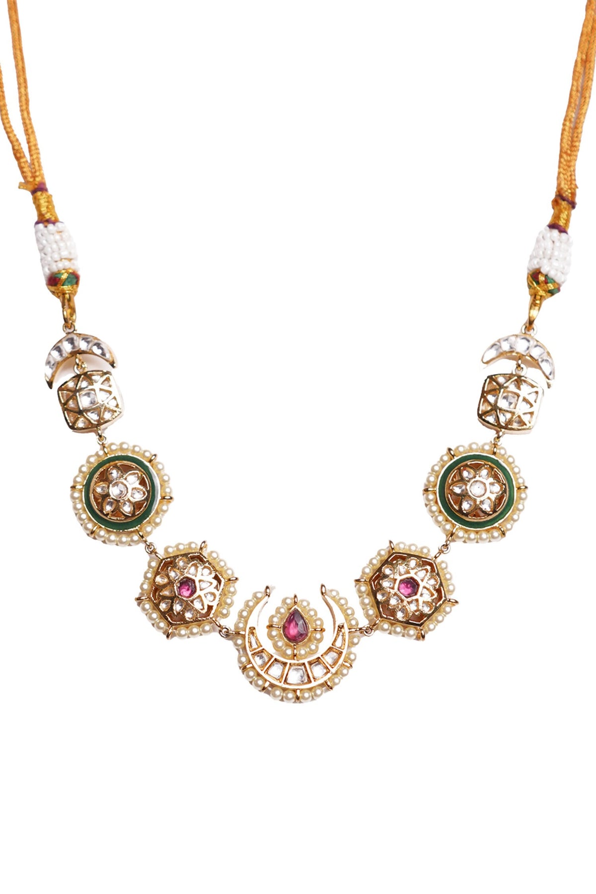 Rhodium Plated Floral Choker 