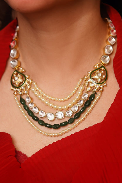 Layered Paisley Cutwork Choker Necklace 
