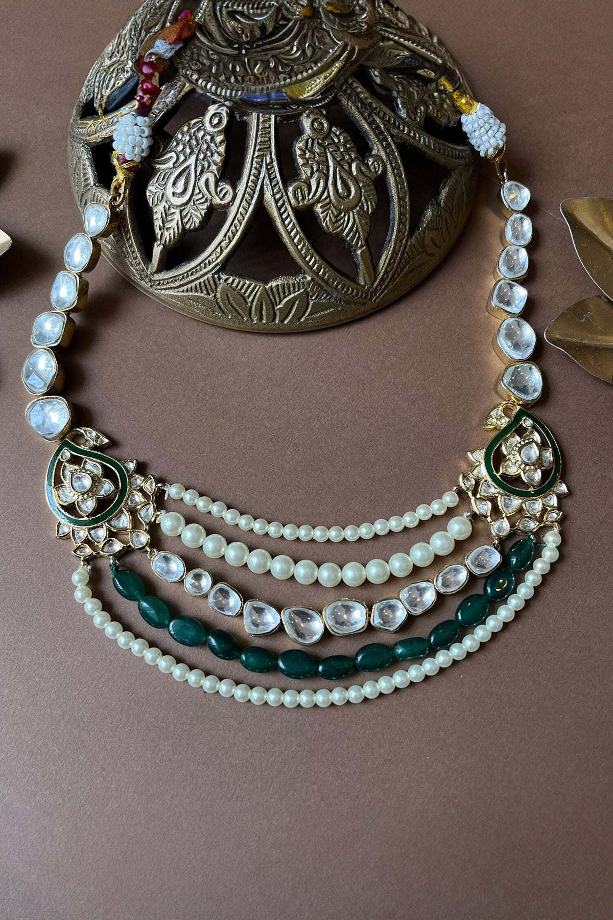 Layered Paisley Cutwork Choker Necklace 
