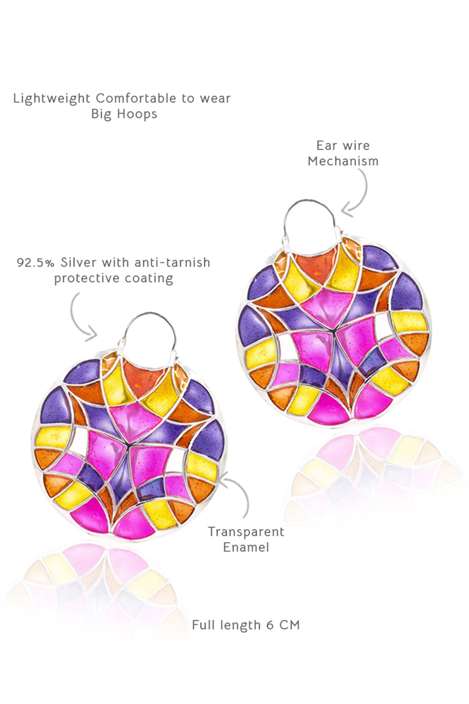 Polychrome Enamel Hoops 
