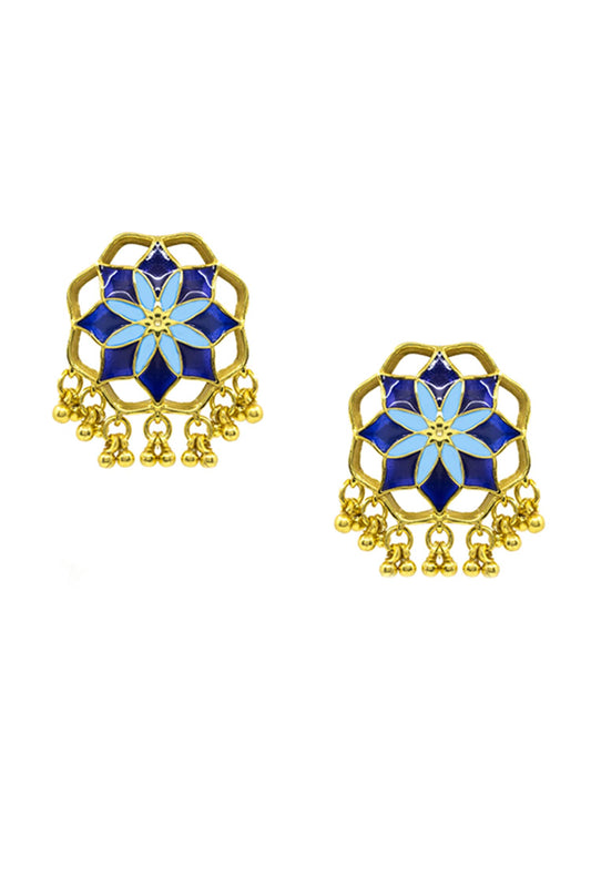 Kumud Enamelled Stud Earrings 