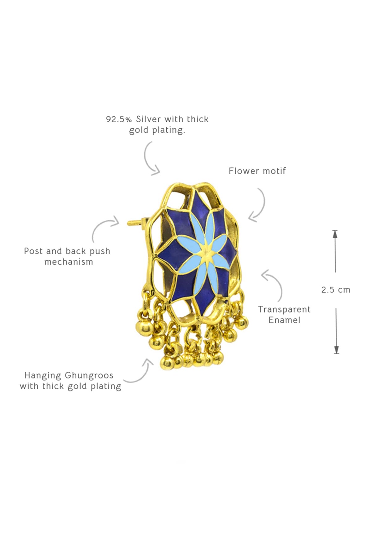 Kumud Enamelled Stud Earrings 