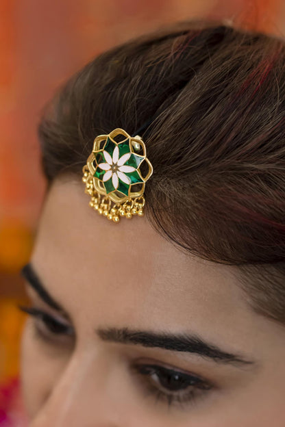 Kumud Bloom Enamelled Stud Earrings 