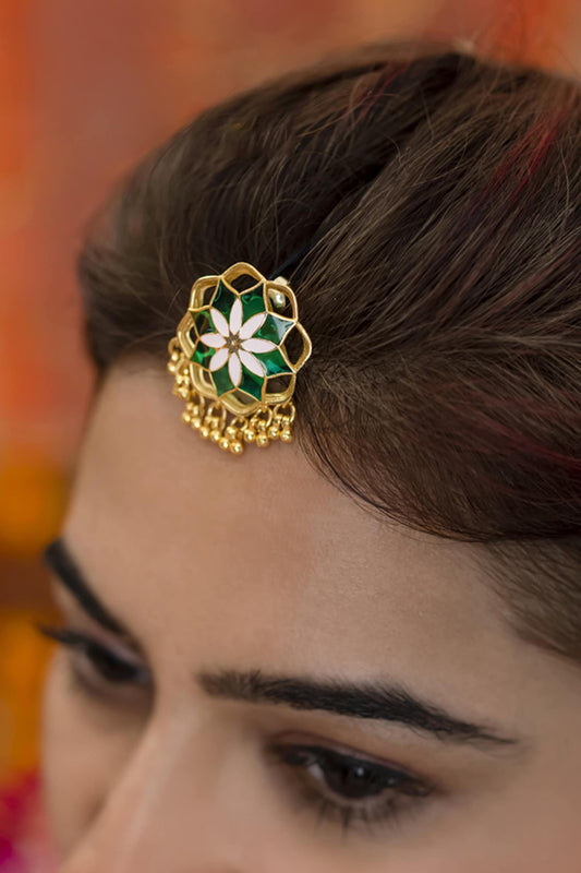 Kumud Bloom Enamelled Stud Earrings 