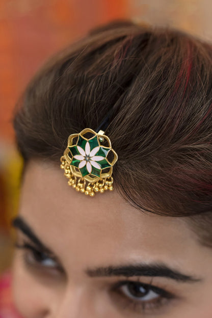 Kumud Bloom Enamelled Stud Earrings 