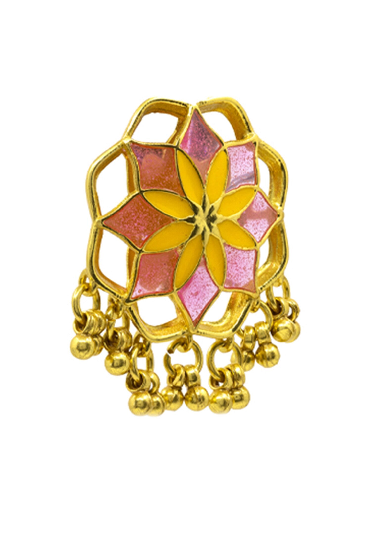 Kumud Blossom Enamelled Stud Earrings 