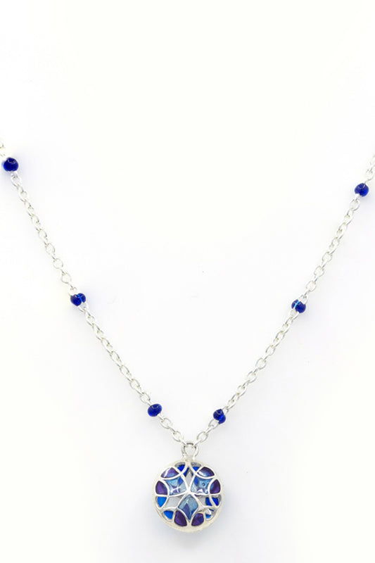 Floral Ball Charm Pendant Necklace 