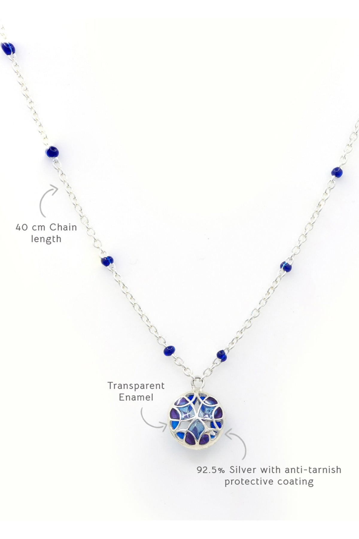 Floral Ball Charm Pendant Necklace 