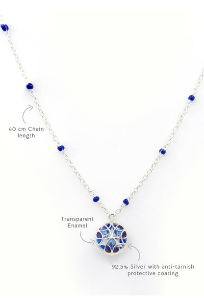 Floral Ball Charm Pendant Necklace 