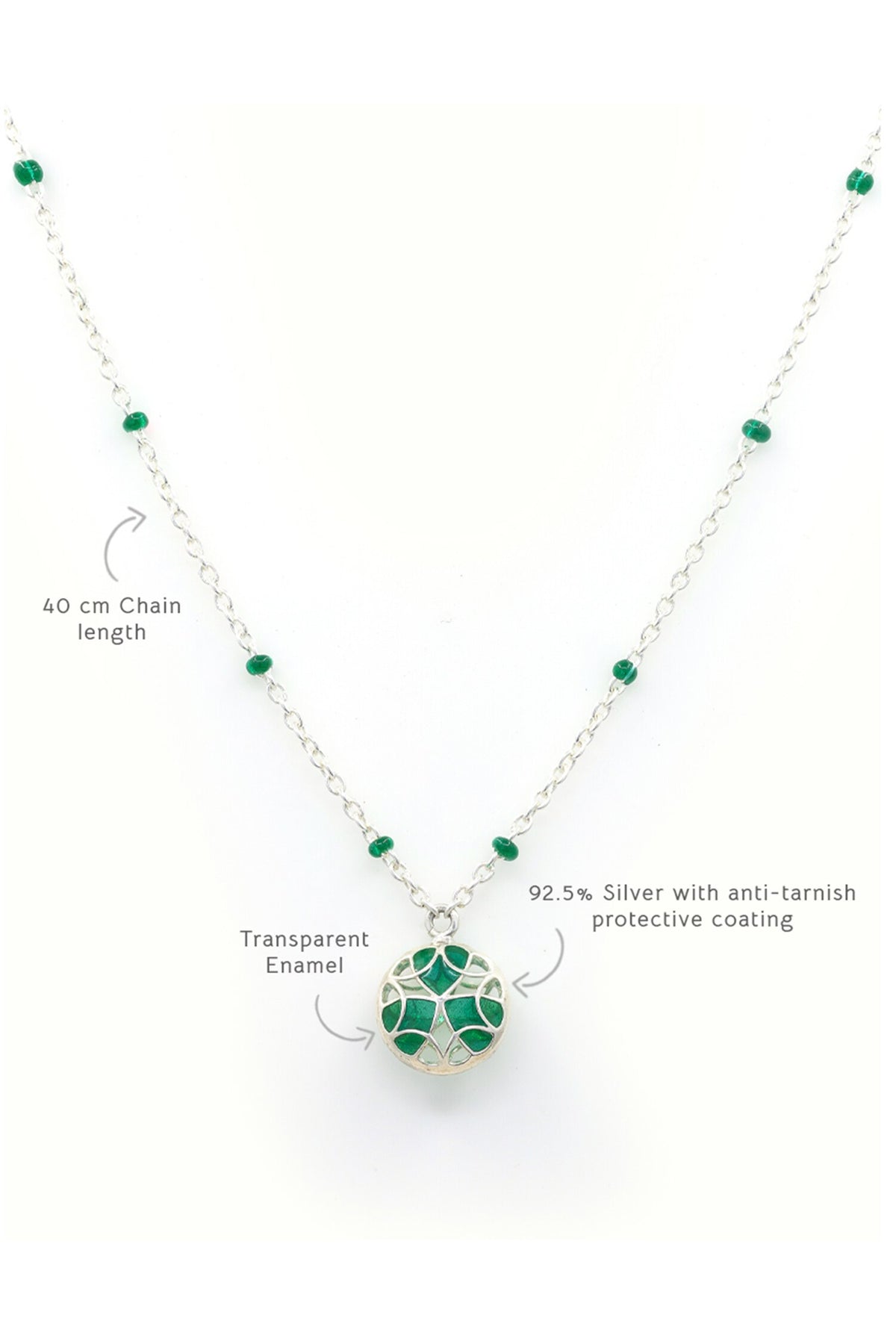 Floral Ball Charm Pendant Necklace 