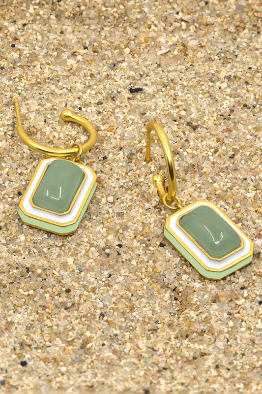 Geometric Gold Plated Earrings 