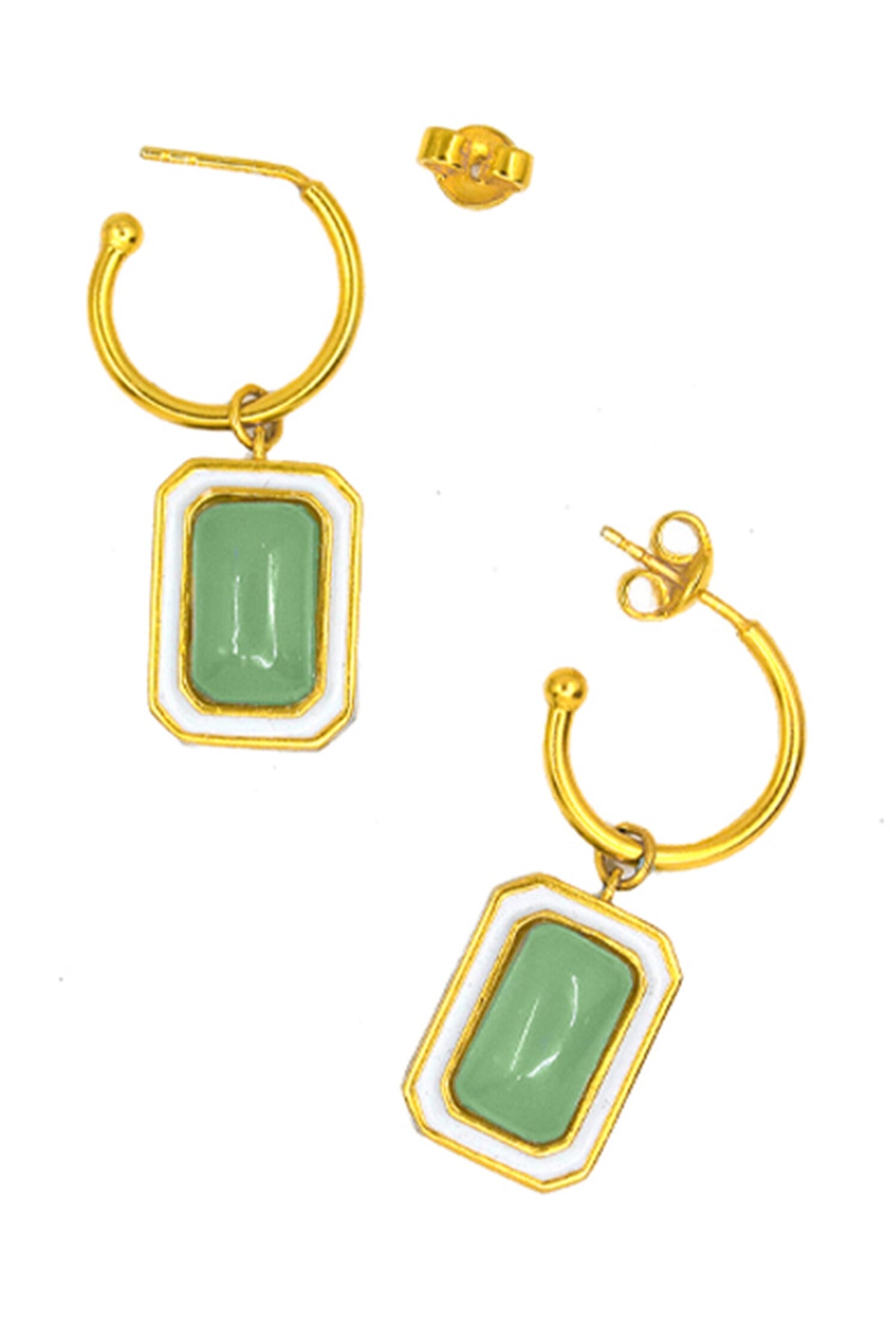 Geometric Gold Plated Earrings 