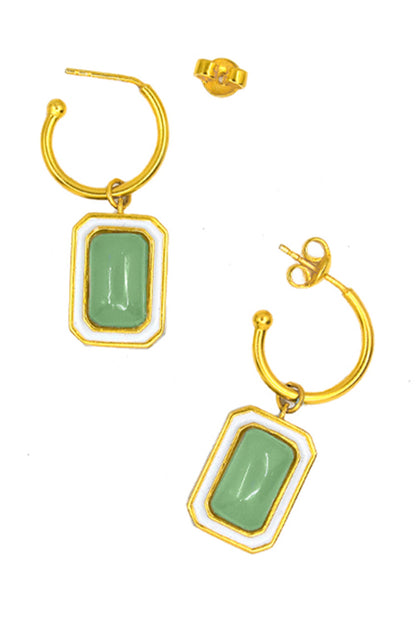 Geometric Gold Plated Earrings 
