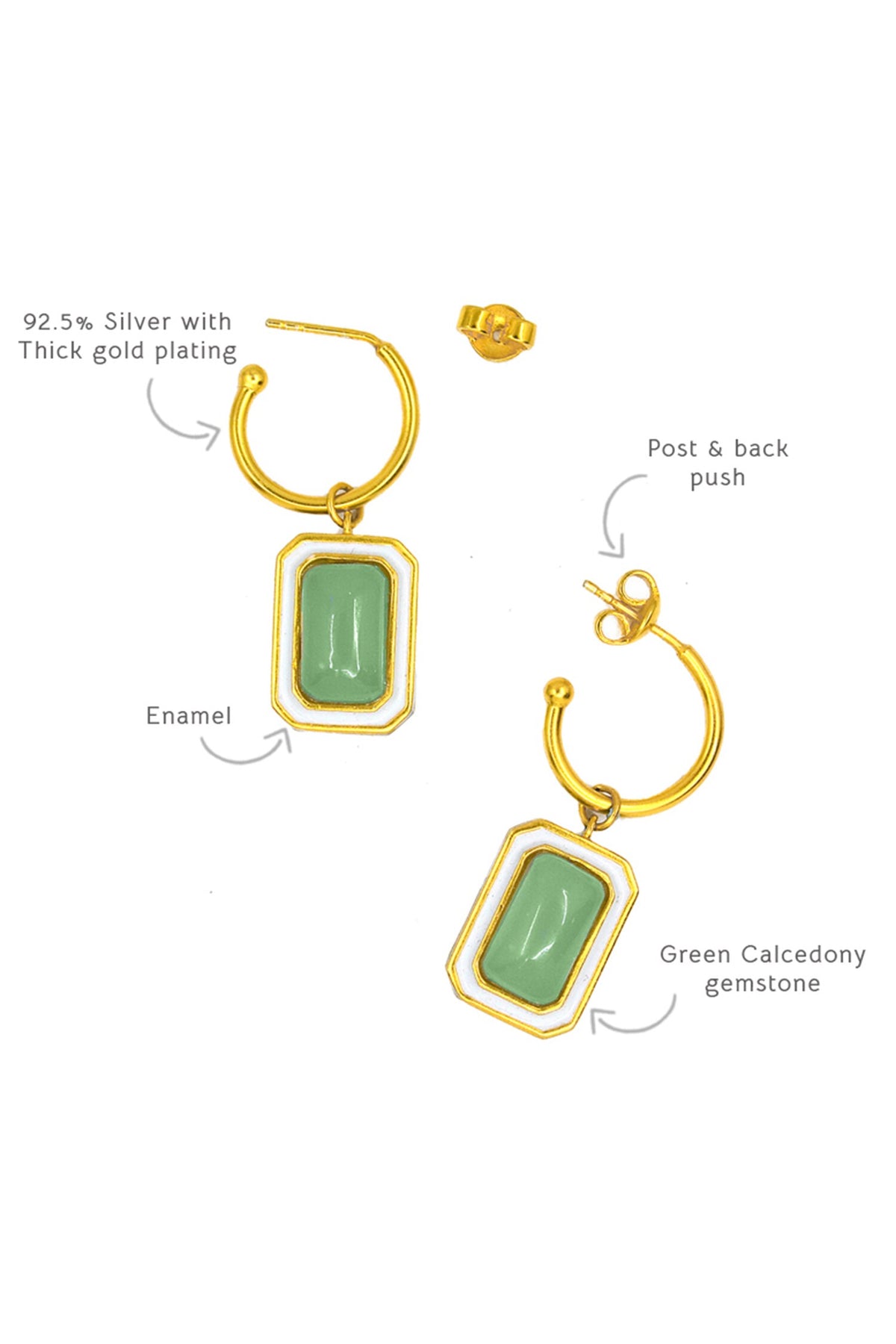 Geometric Gold Plated Earrings 