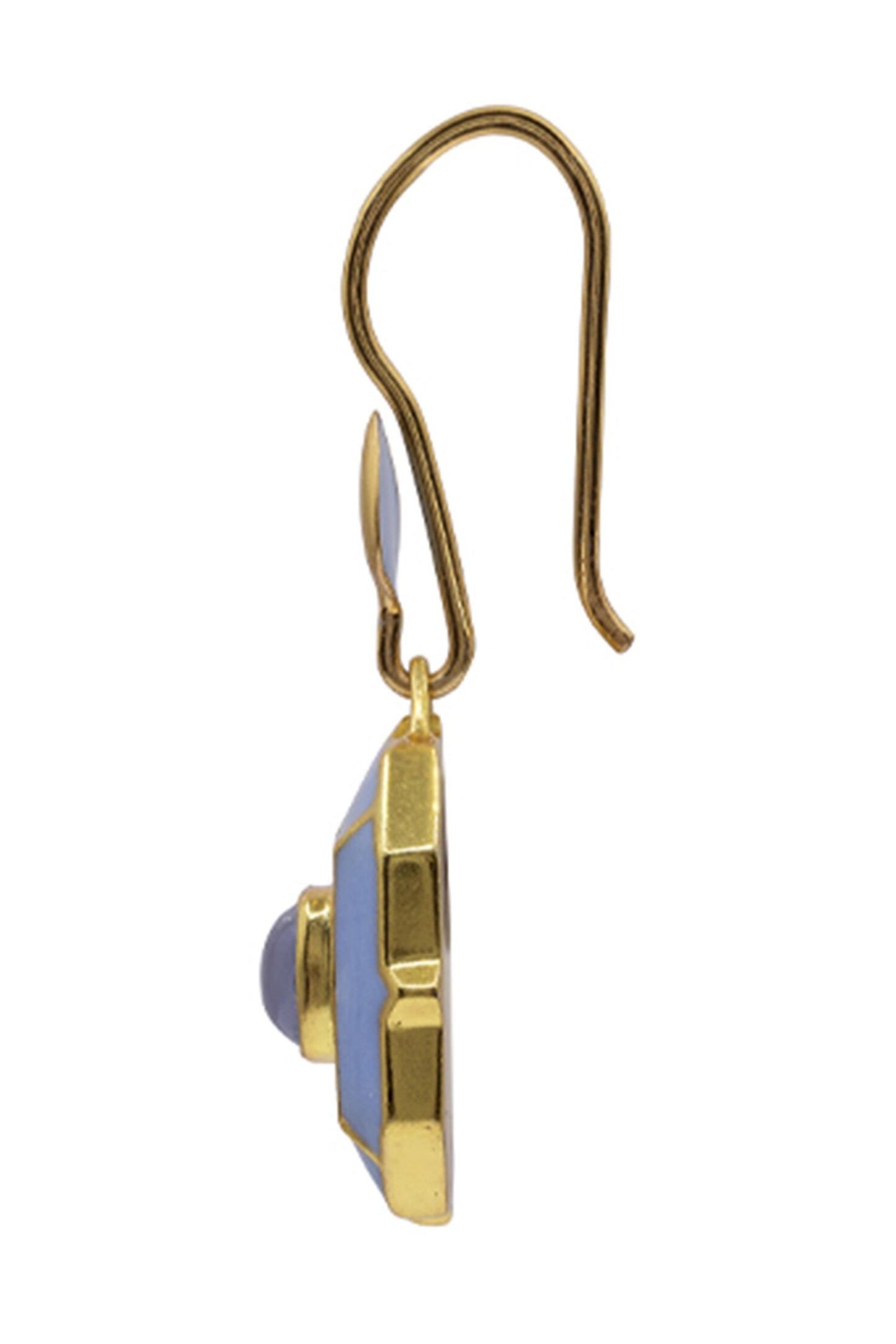 Blue Calcedony Stone Danglers 