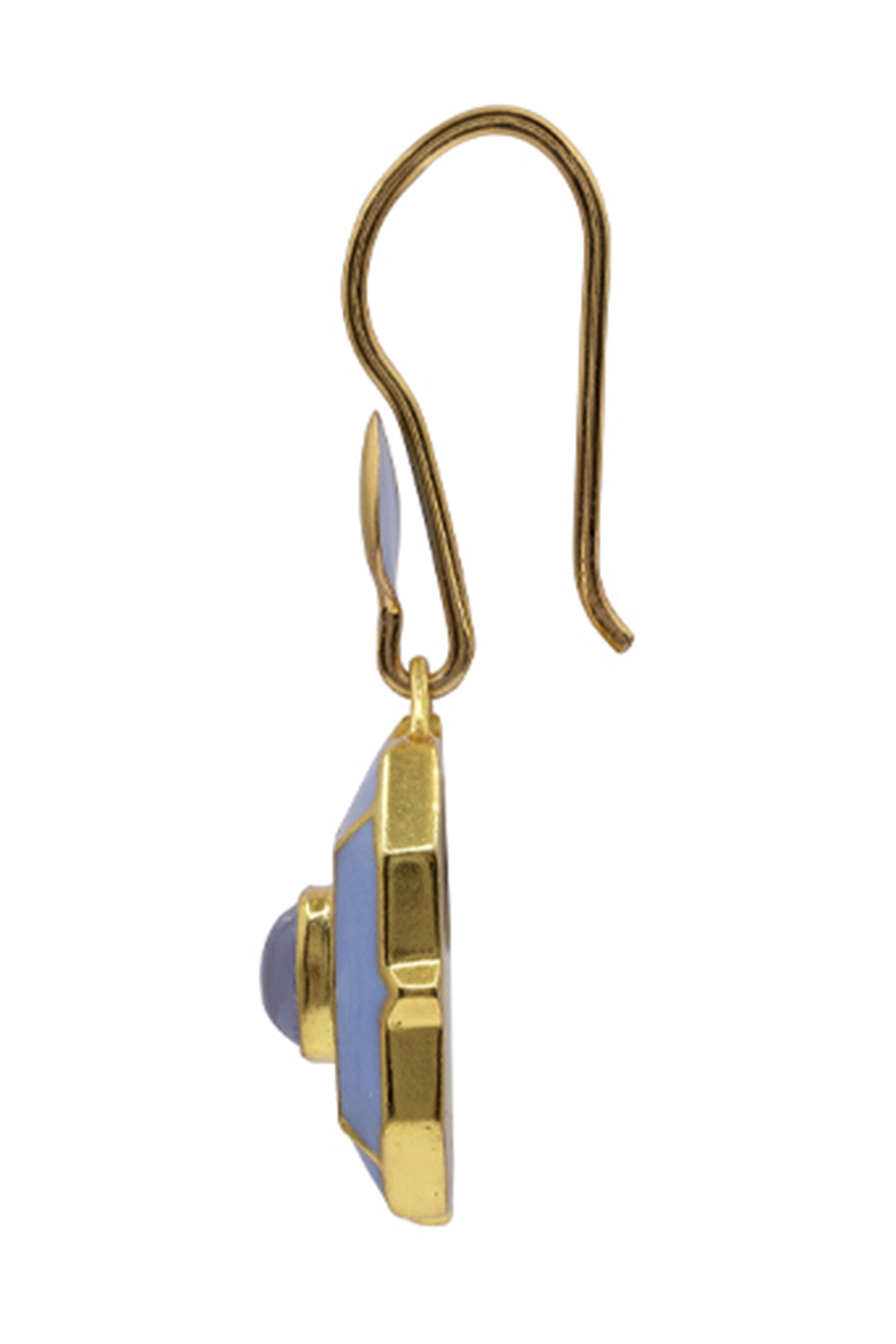 Blue Calcedony Stone Danglers 