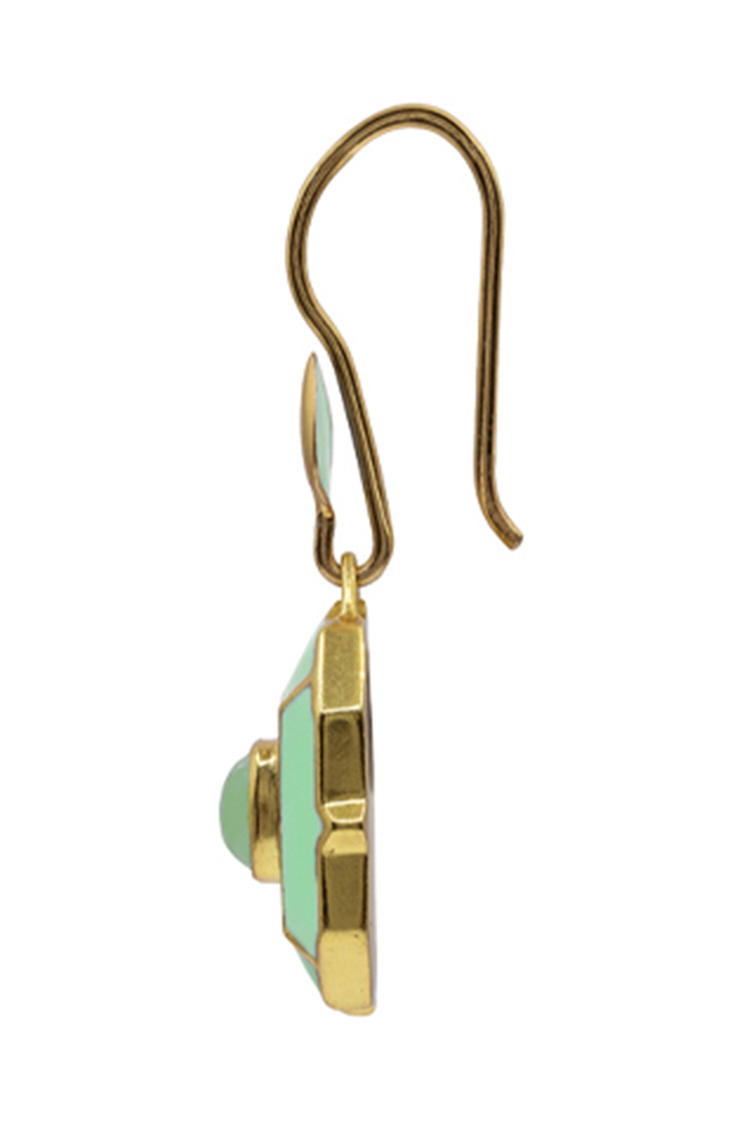 Sea Breeze Green Calcedony Earrings 