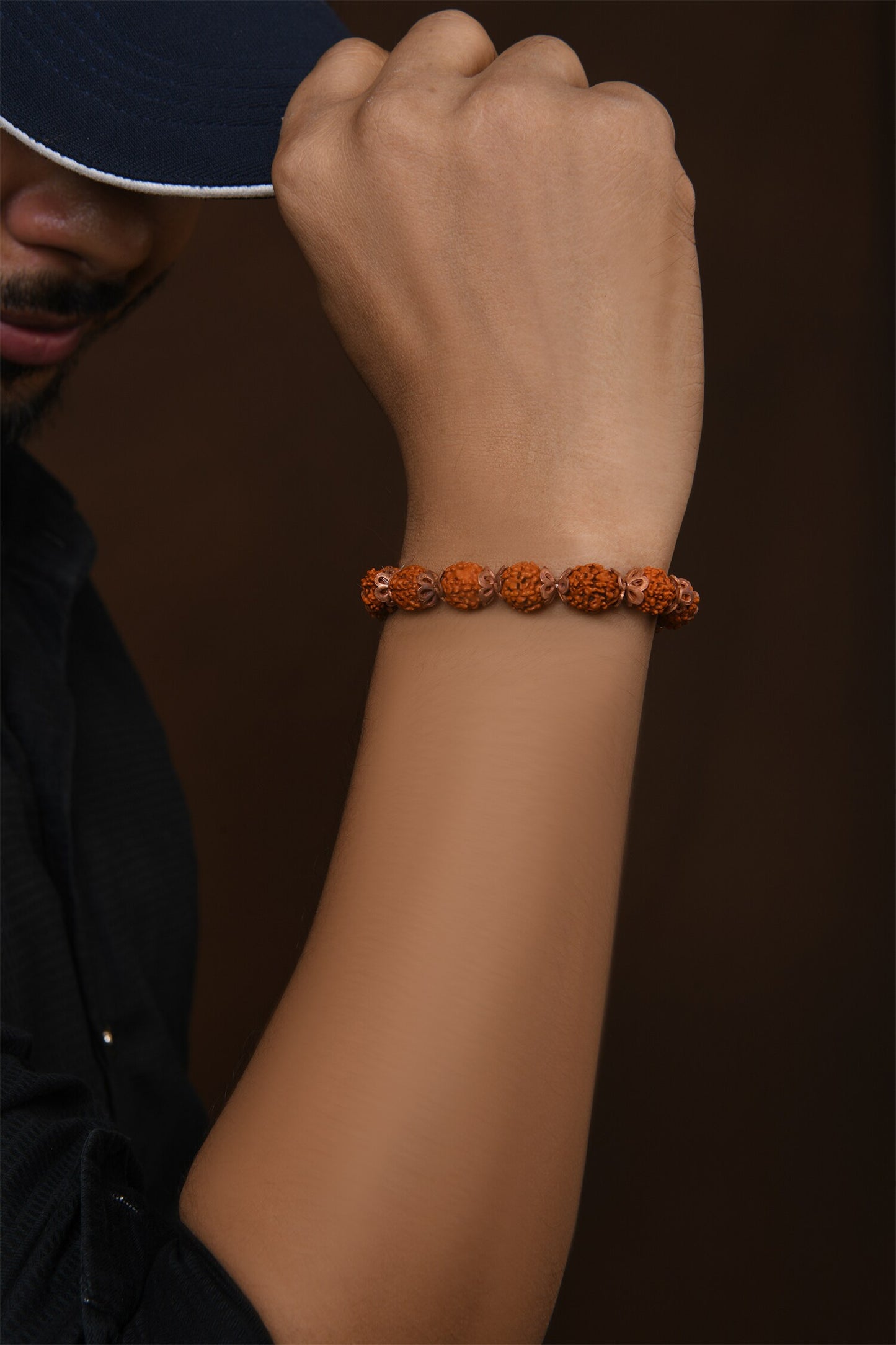 Adjustable Rudraksha Bead Bracelet 