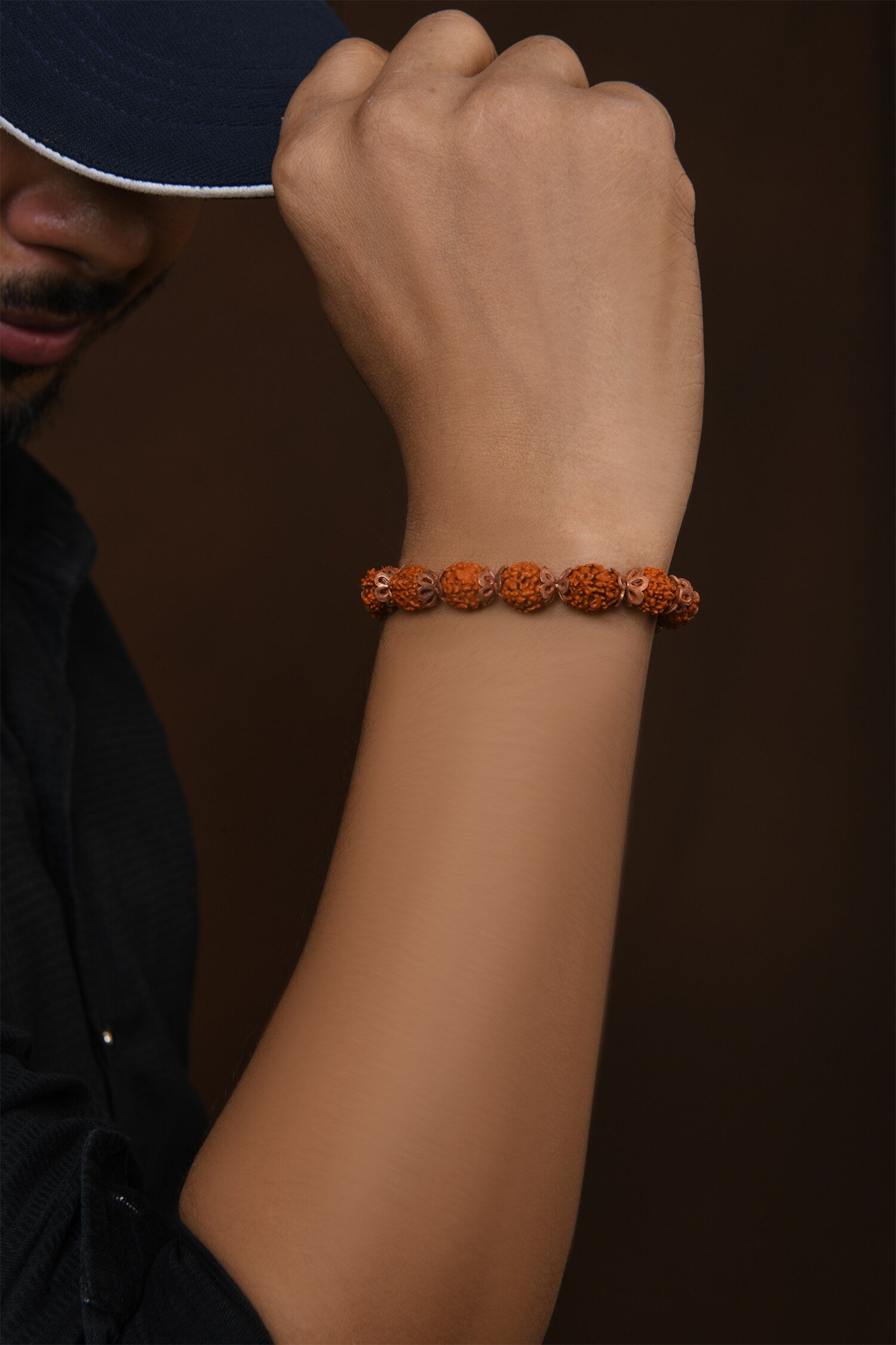 Adjustable Rudraksha Bead Bracelet 