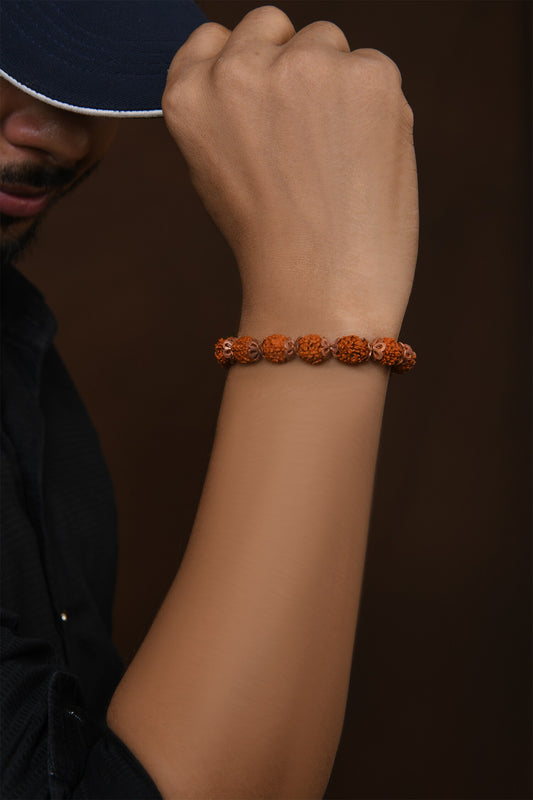 Adjustable Rudraksha Bead Bracelet 