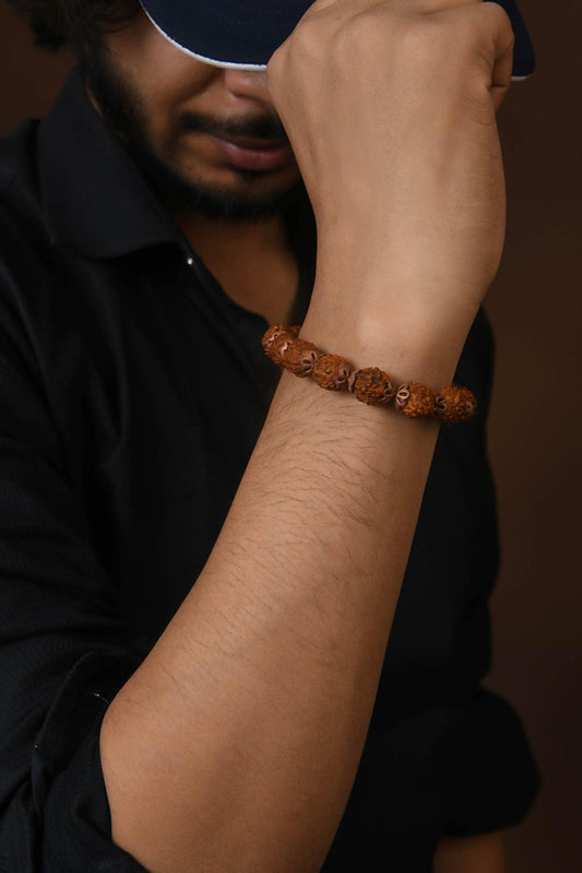 Rudraksha Round Bead Bracelet 