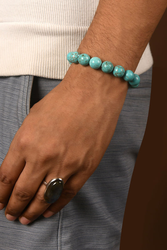 Turquoise Gemstone Beaded Bracelet 