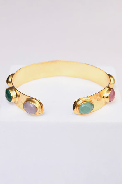 Multi Color Stone Cuff 