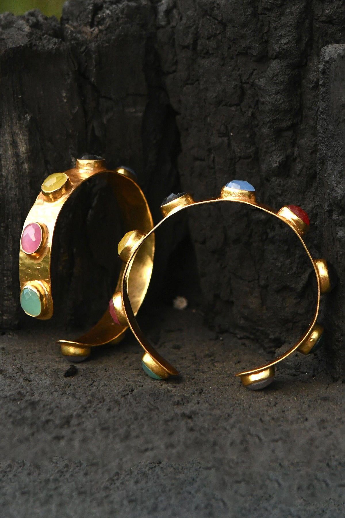 Multi Color Stone Cuff 
