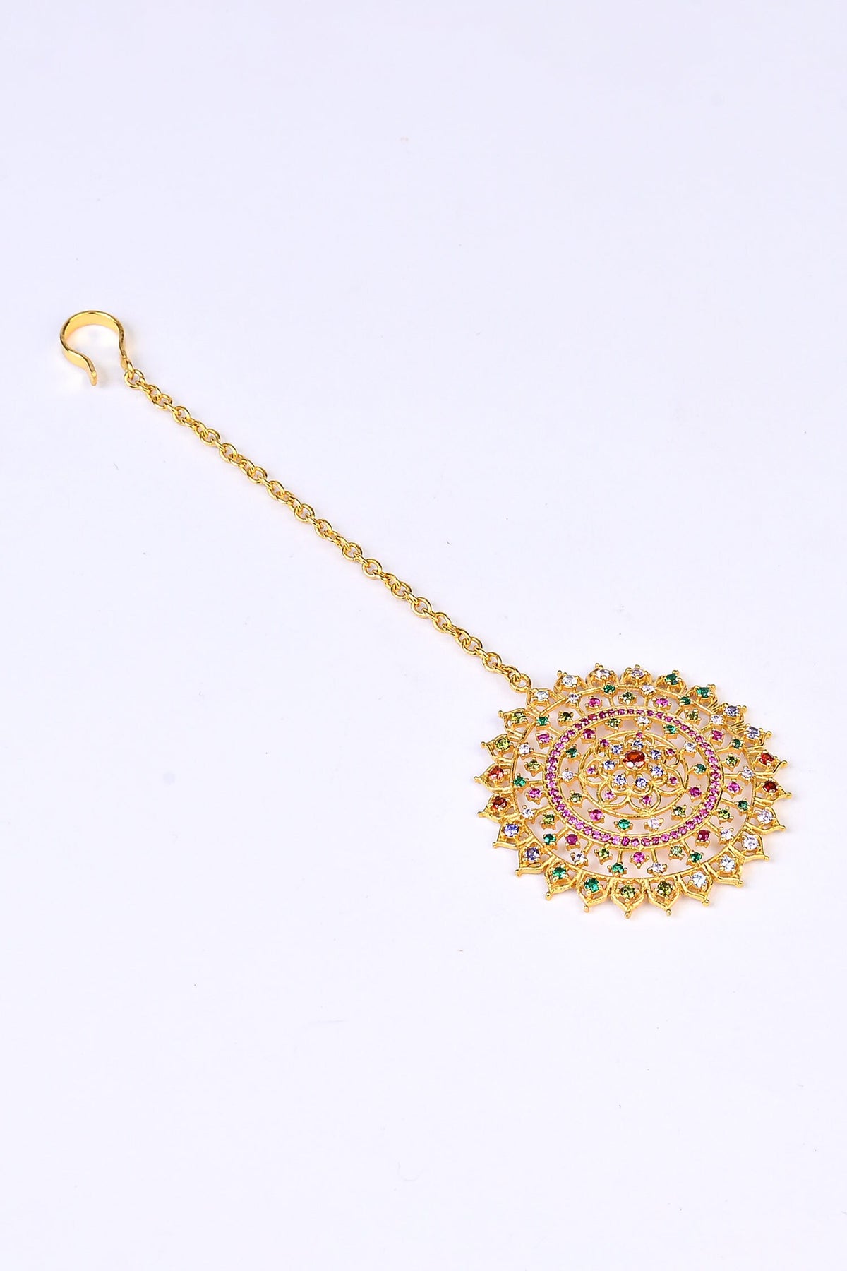 Gold Stone Embellished Maangtikka 