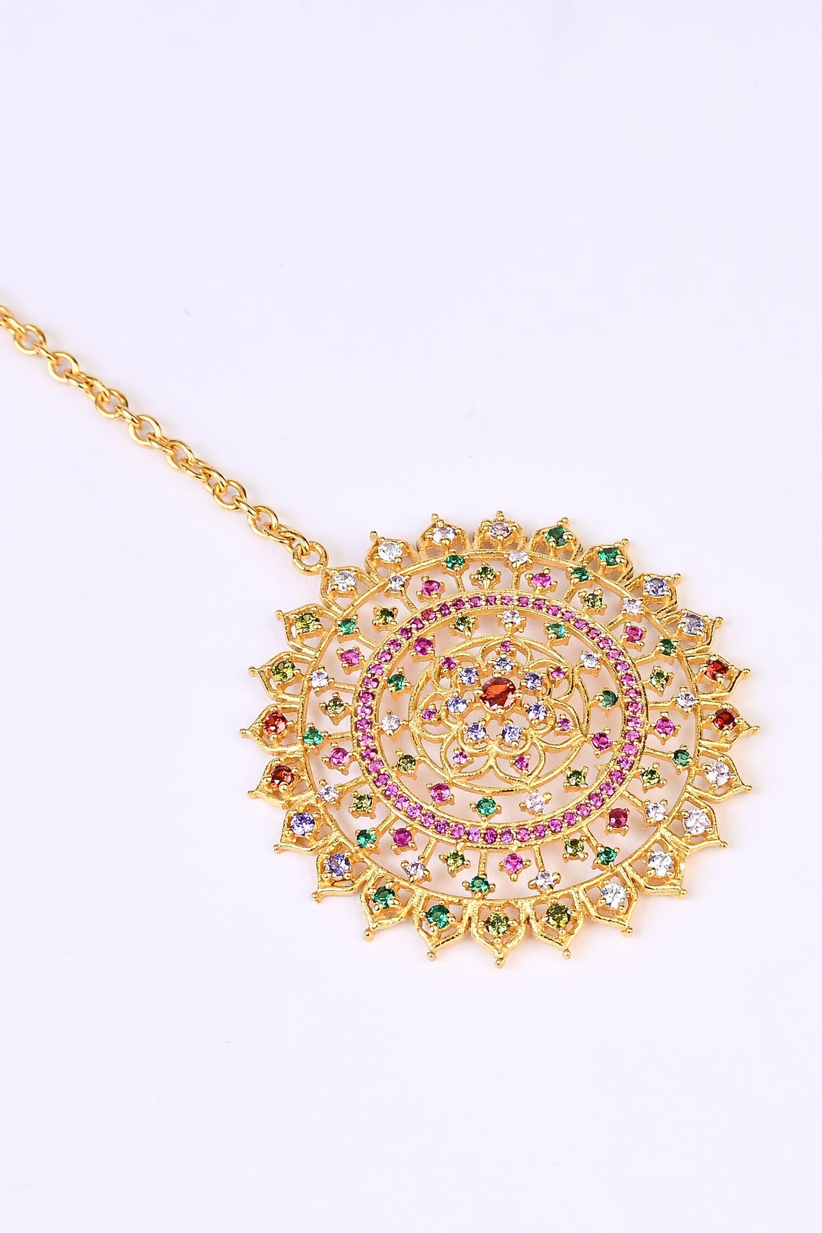 Gold Stone Embellished Maangtikka 
