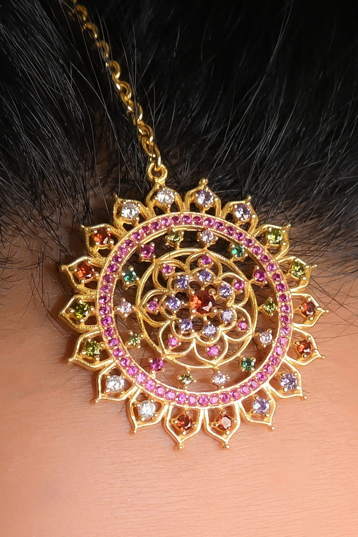 Floral Stone Maangtikka 