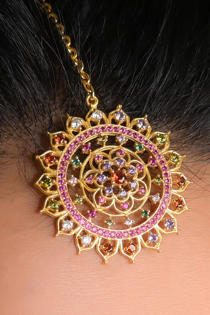 Floral Stone Maangtikka 