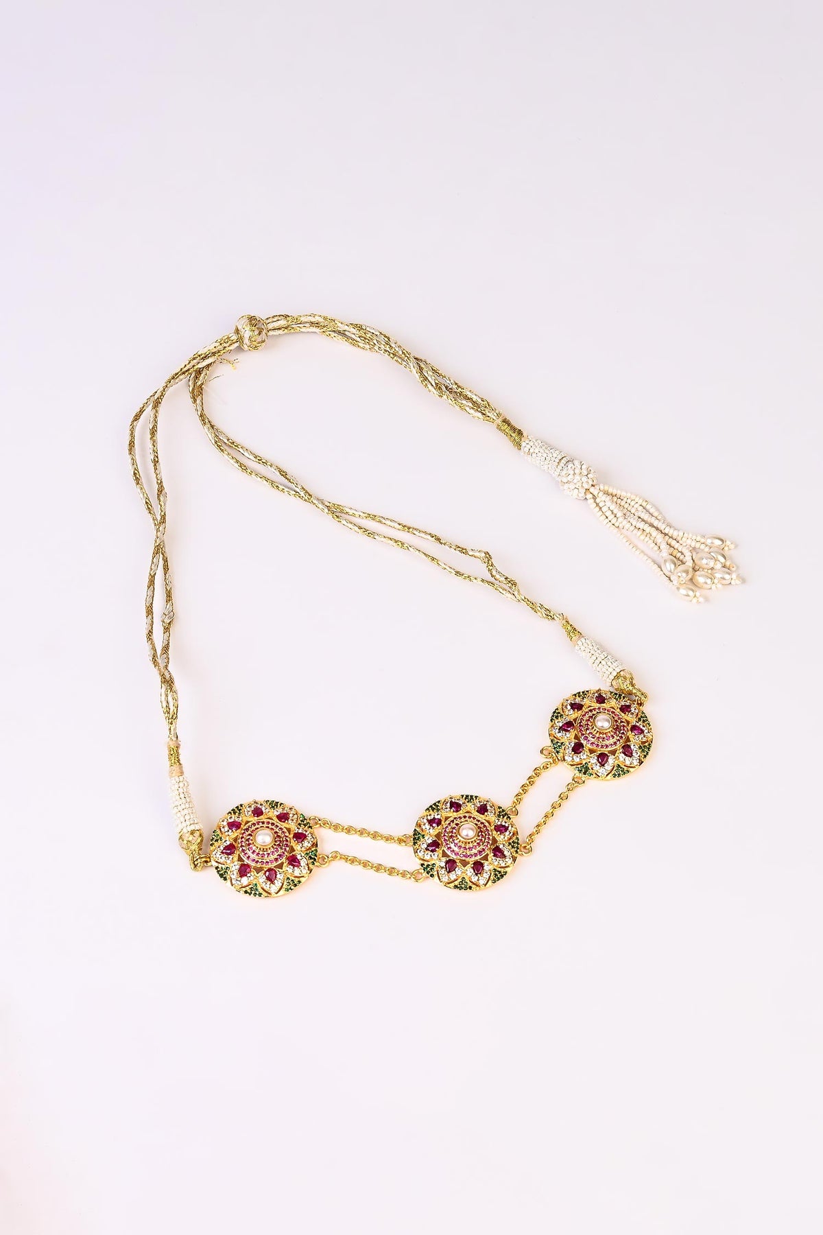 Floral Stone Gold Choker 