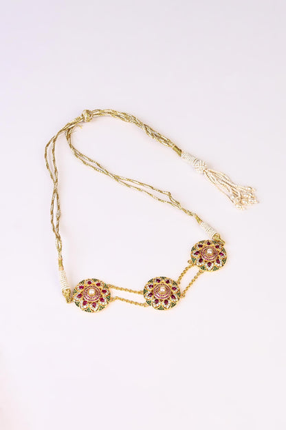 Floral Stone Gold Choker 