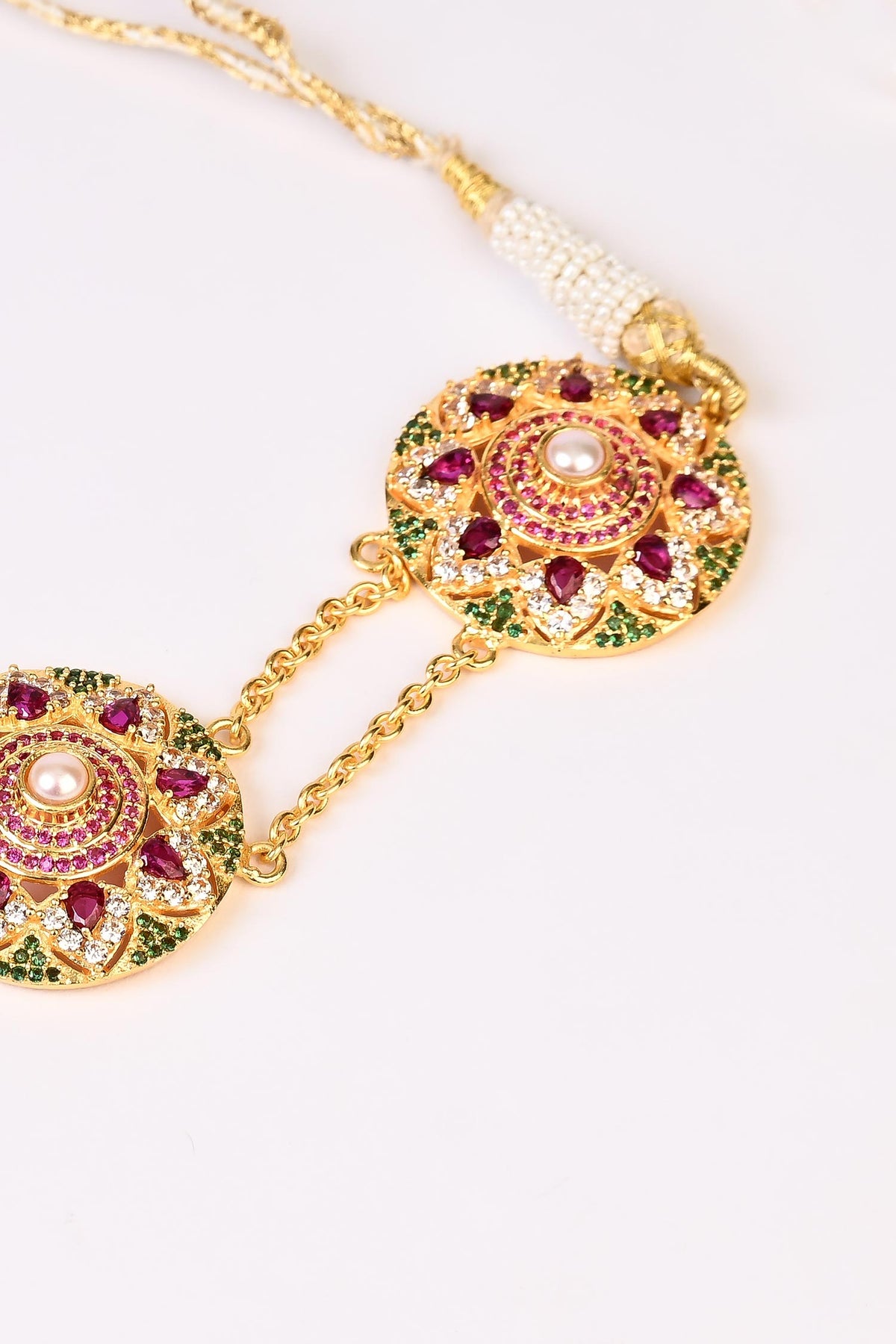 Floral Stone Gold Choker 
