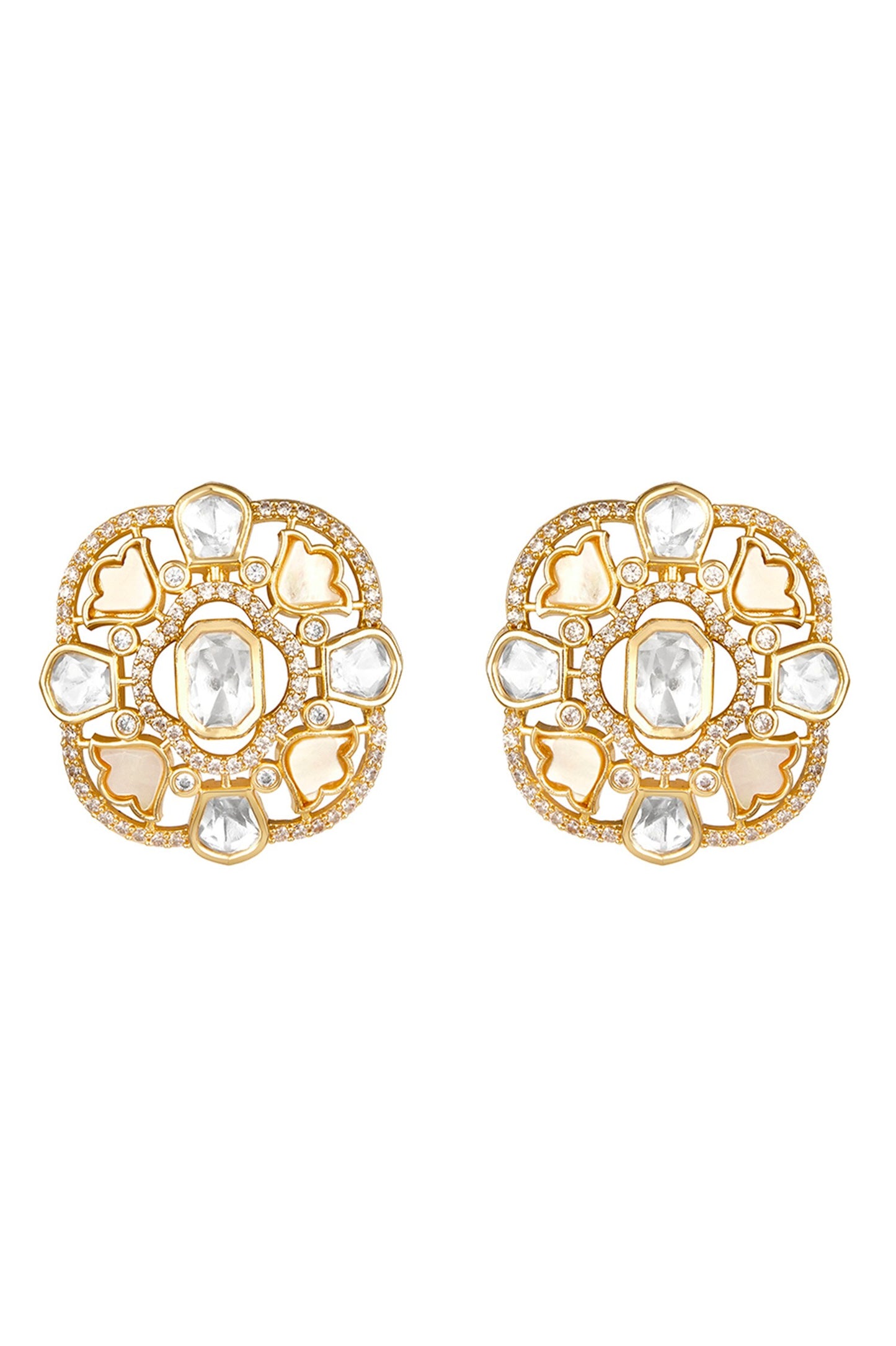 Red Moissanite Kundan Polki Choker Set 