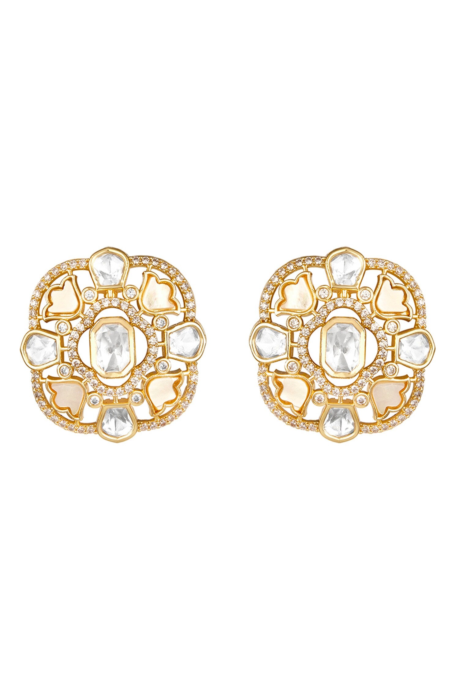 Red Moissanite Kundan Polki Choker Set 