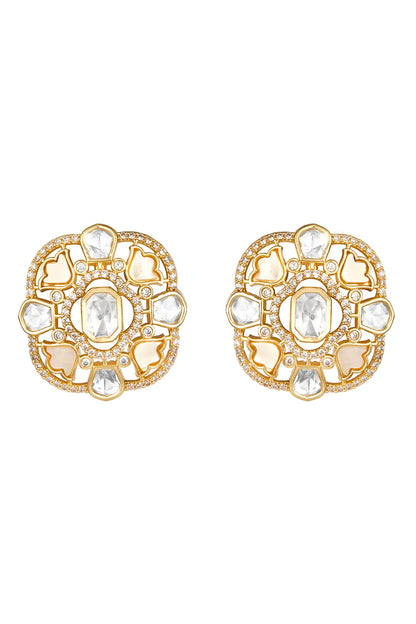 Red Moissanite Kundan Polki Choker Set 