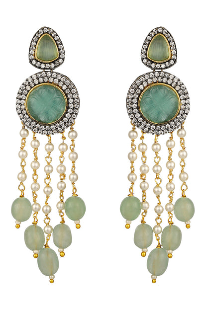 Floral Drop Motif Necklace Set 