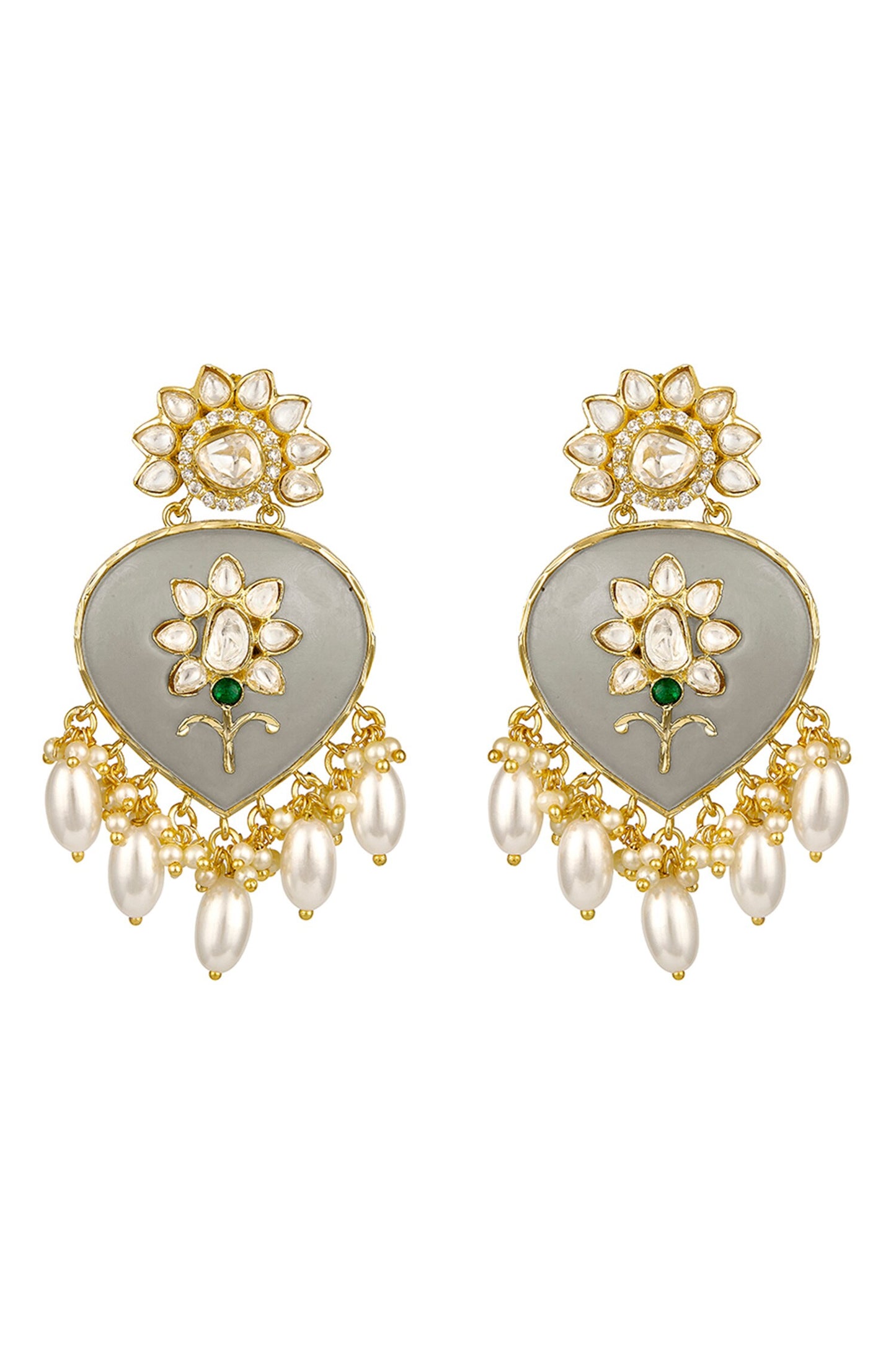 Micron Gold Plated Bahar Drop Earrings 