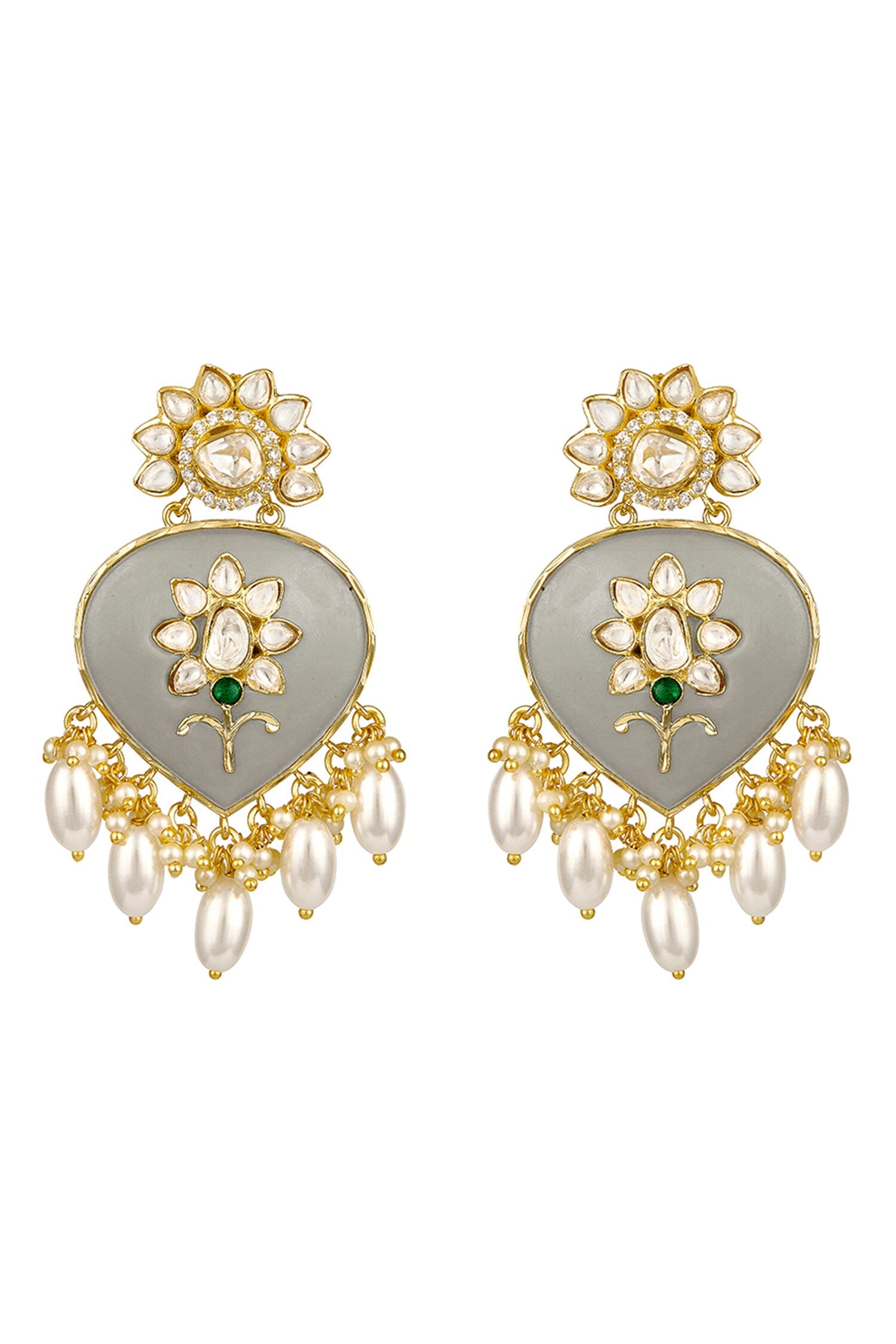 Micron Gold Plated Bahar Drop Earrings 