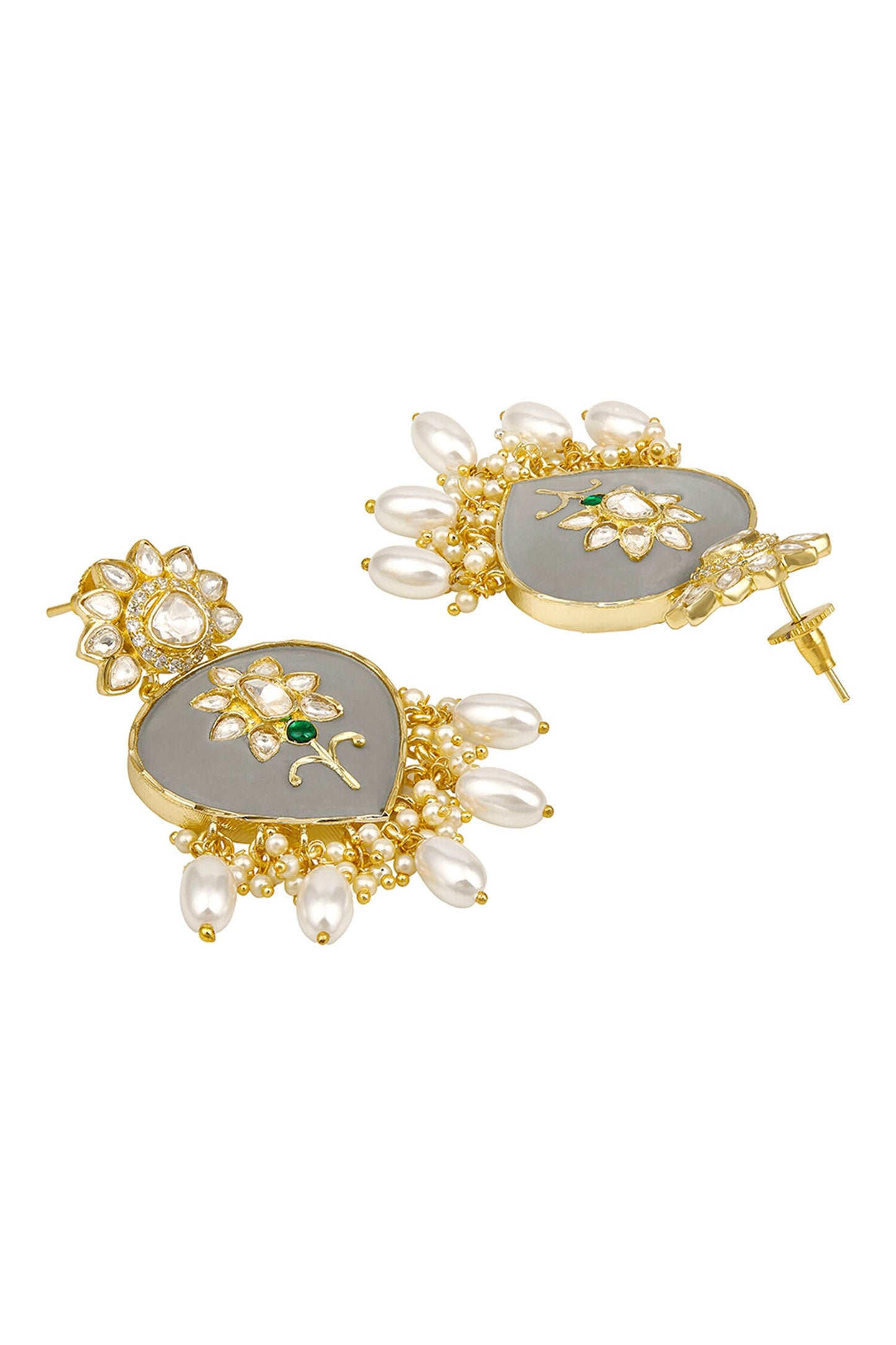 Micron Gold Plated Bahar Drop Earrings 