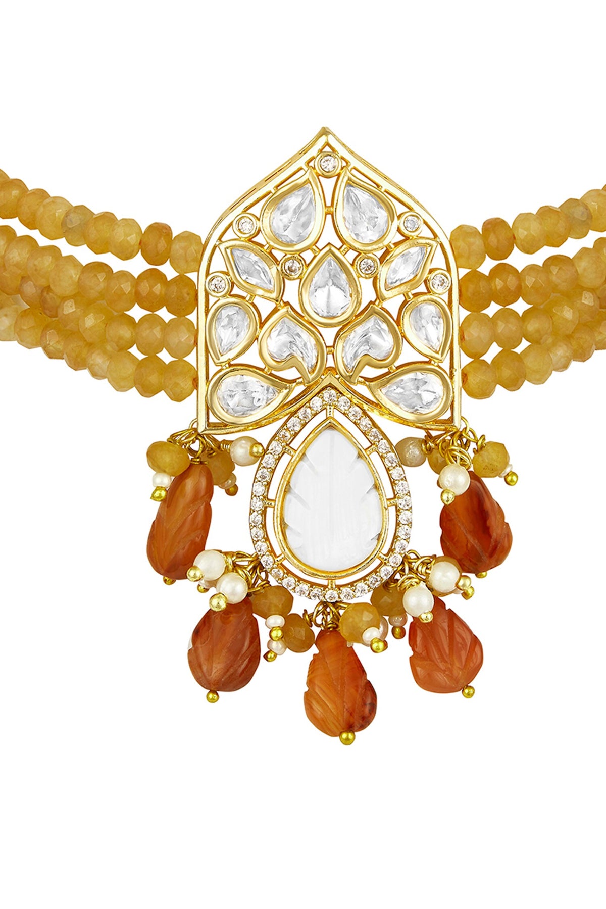 Micron Gold Plated Choker Necklace Set 